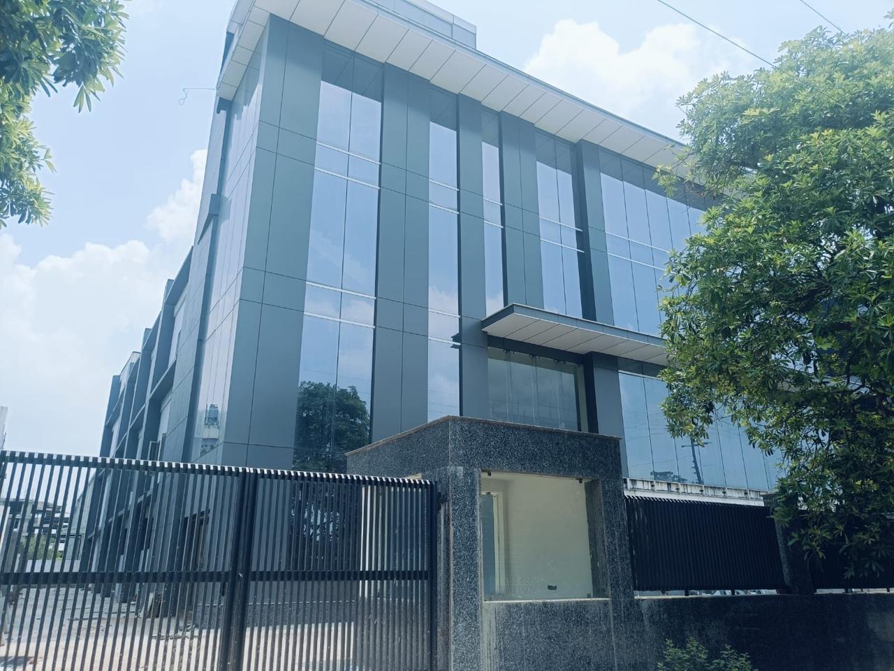 Glass façade office tower